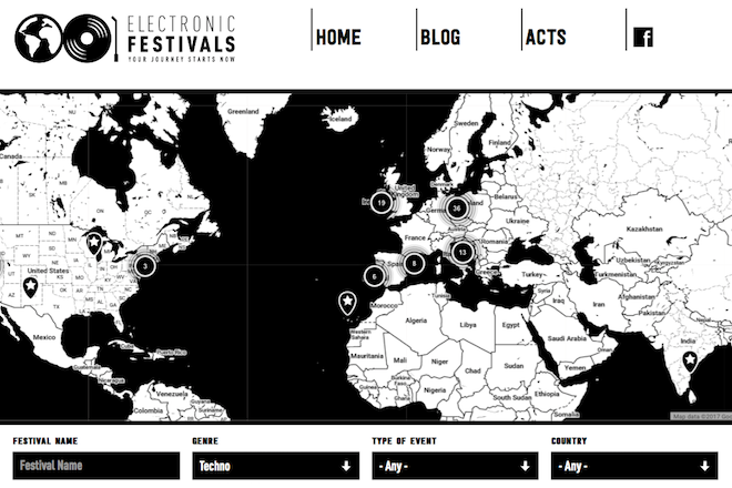 Electronic Festivals : la carte interactive du globe-raver